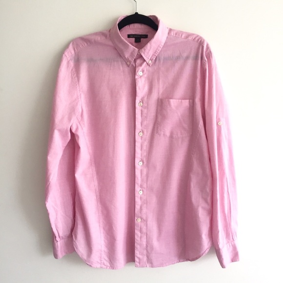 JOHN VARVATOS Button Down Long Sleeve Shirt Pink M - Picture 2 of 6
